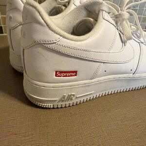 Supreme Nike AF1 White Leather Sneakers